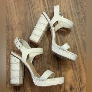 Aldo chunky white heels